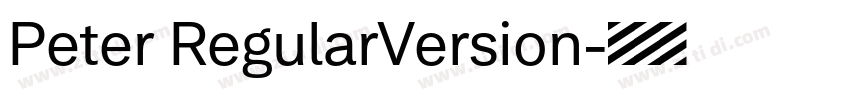 Peter RegularVersion字体转换